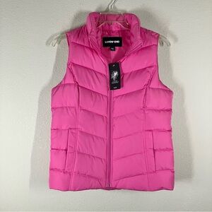 Lands’ End HyperDry 600 Fill Down Puffer Vest Pink Medium Tall NWT